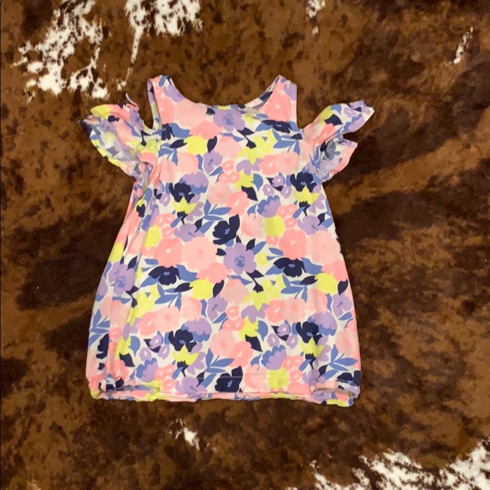 Girls floral open sleeve shirt
